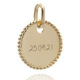 Vintage Coin Anhänger mit Datum & Kette